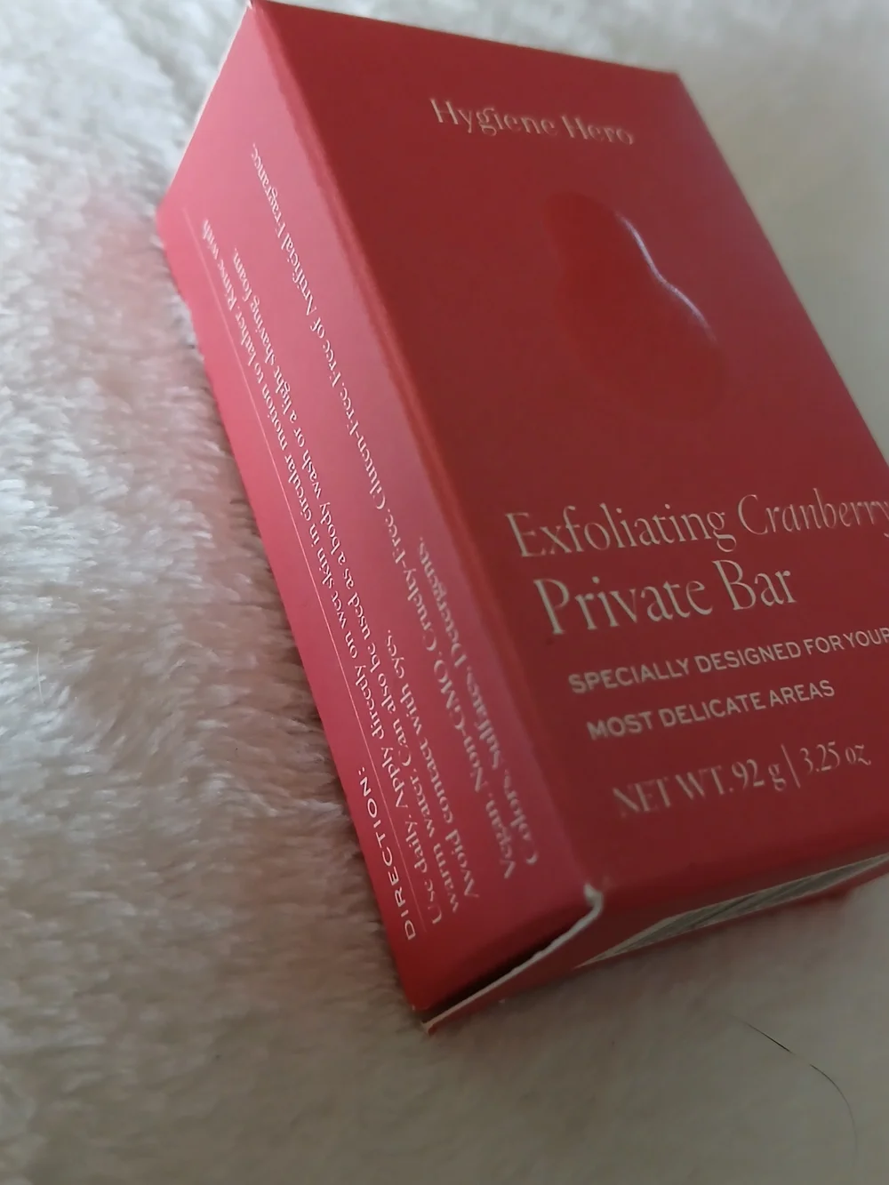 Hygiene Hero Exfoliating Cranberry Private Soap Bar for Delicate Areas MSRP $22!